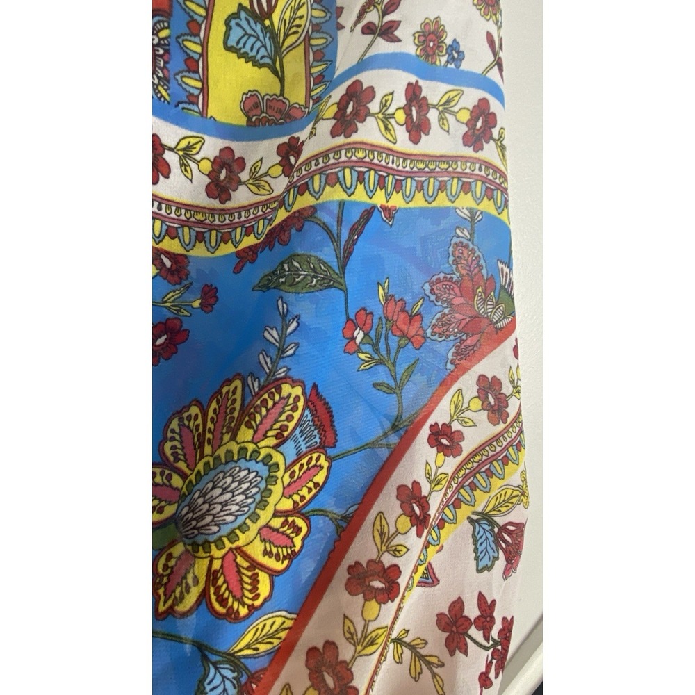 NWT Woman's Top Semi-Sheer Patchwork Floral BOHO Festival Lightweight Size M - Picture 3 of 10